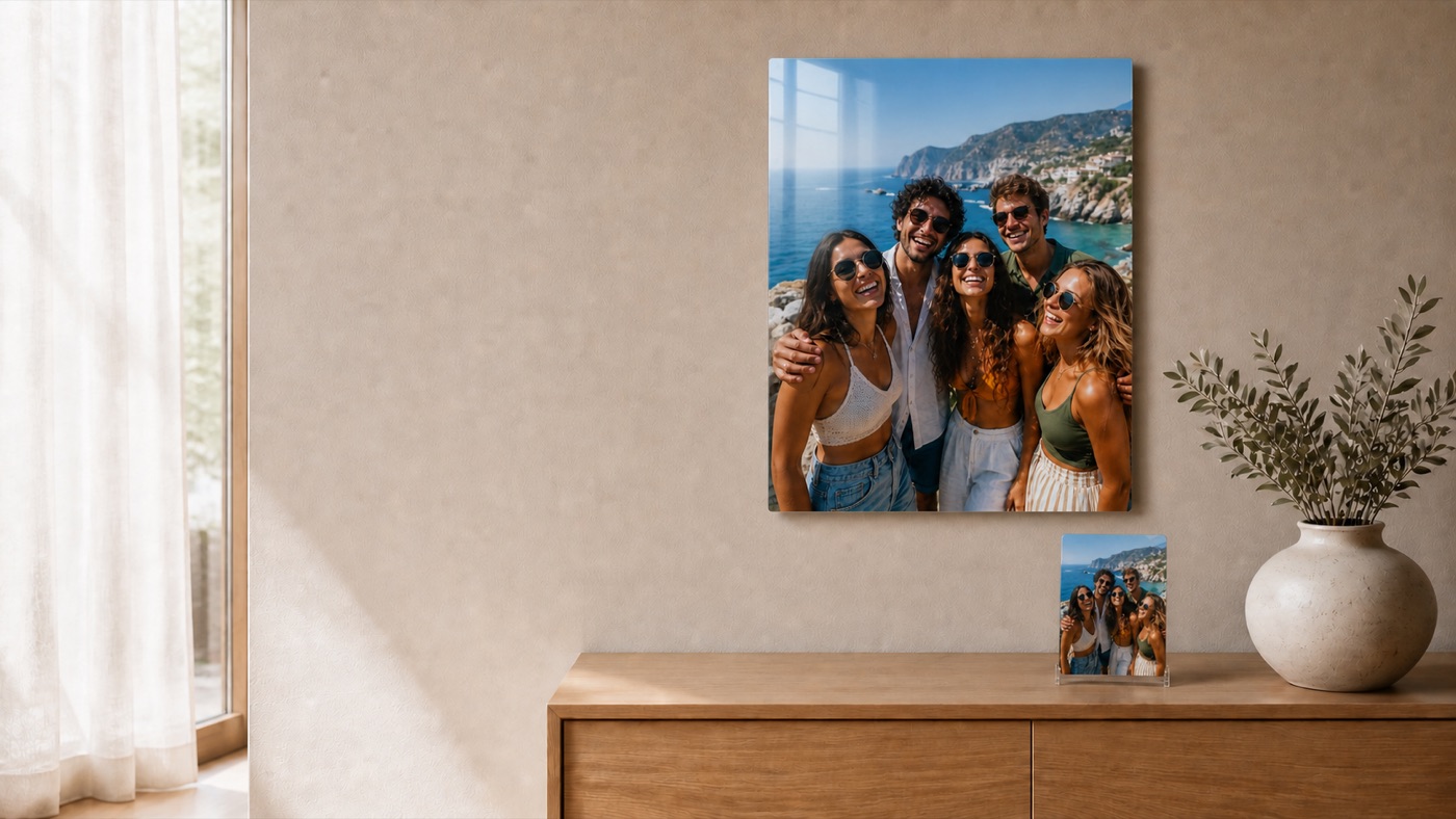 A Metalix travel print displayed with a smaller matching mini print